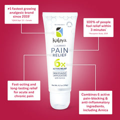 KaLaya 6x Extra Strength Pain Relief Cream With Massage Applicator (4.2 oz)