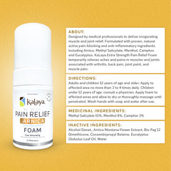 KaLaya Extra Strength Pain Relief Foam with Arnica