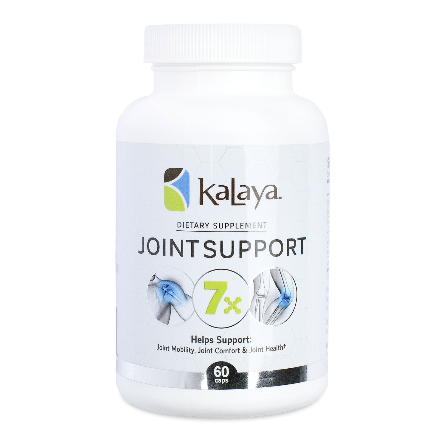 Bottle of Kalaya 7X Joint Support Dietary Supplement to Help Support Joint Mobility, Comfort and Health with 60 Capsules